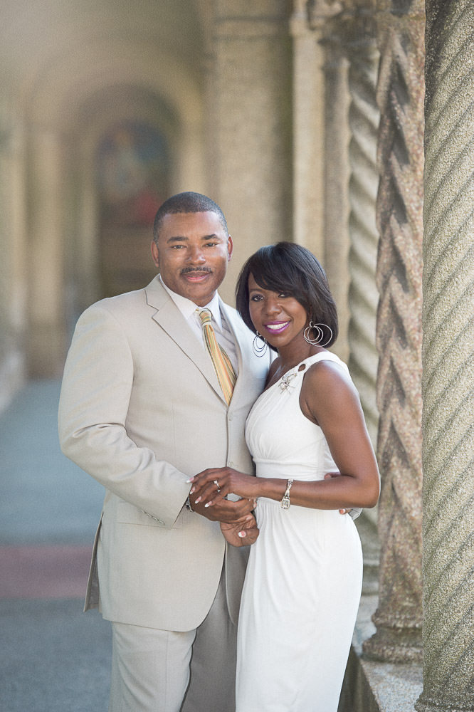 Deirdre and Vincent portrait at the Monastery Washington DC